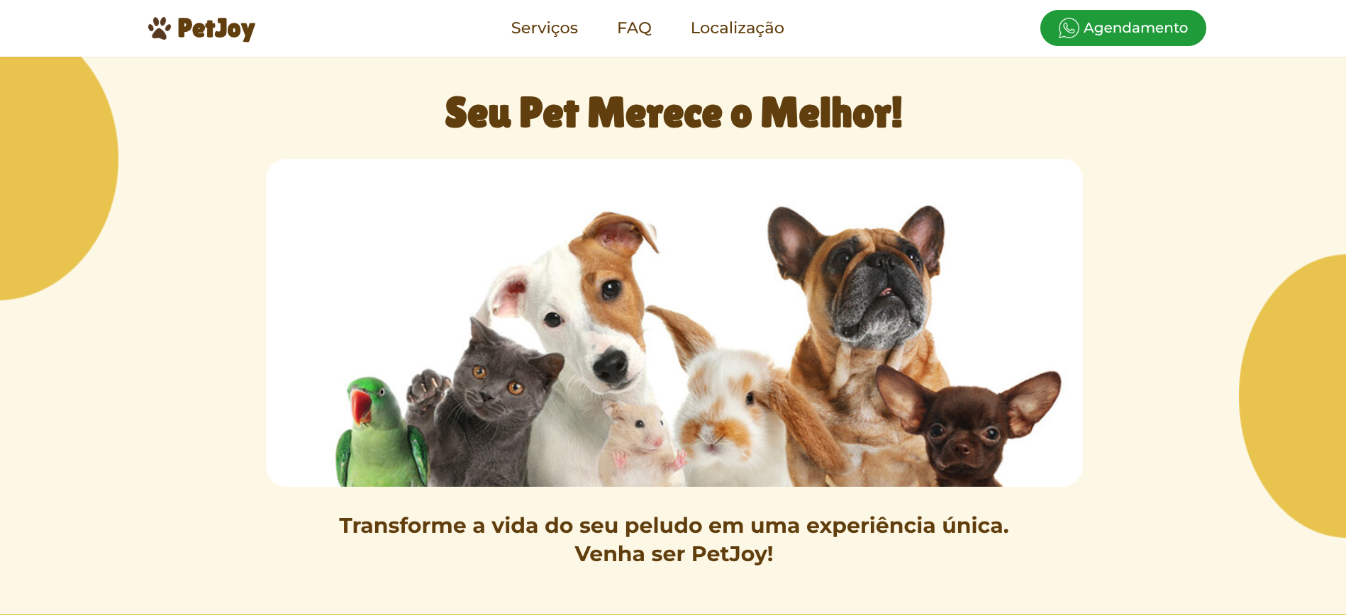 PetJoy - Tela do projeto 1